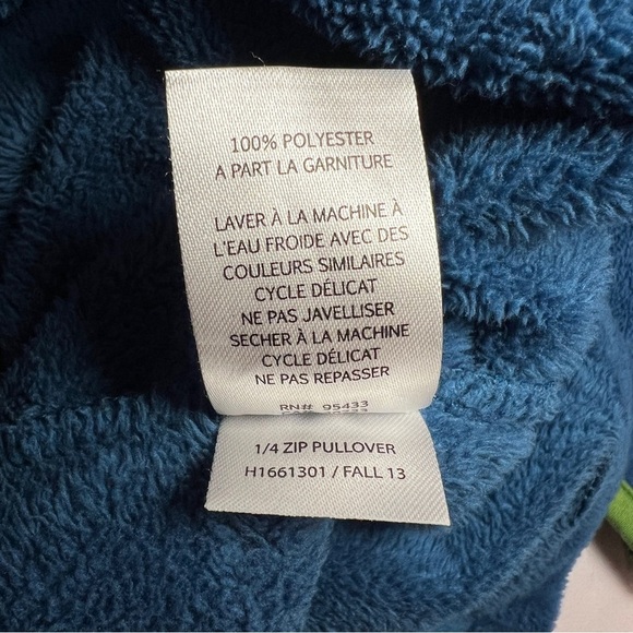 Horny Toad (Toad & Co.)  1/4 Zip Blue/Green Fleece Pullover Size Medium - Picture 8 of 8